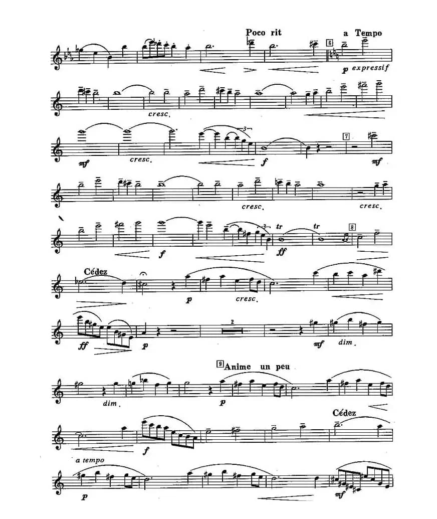 长笛六级考级曲谱