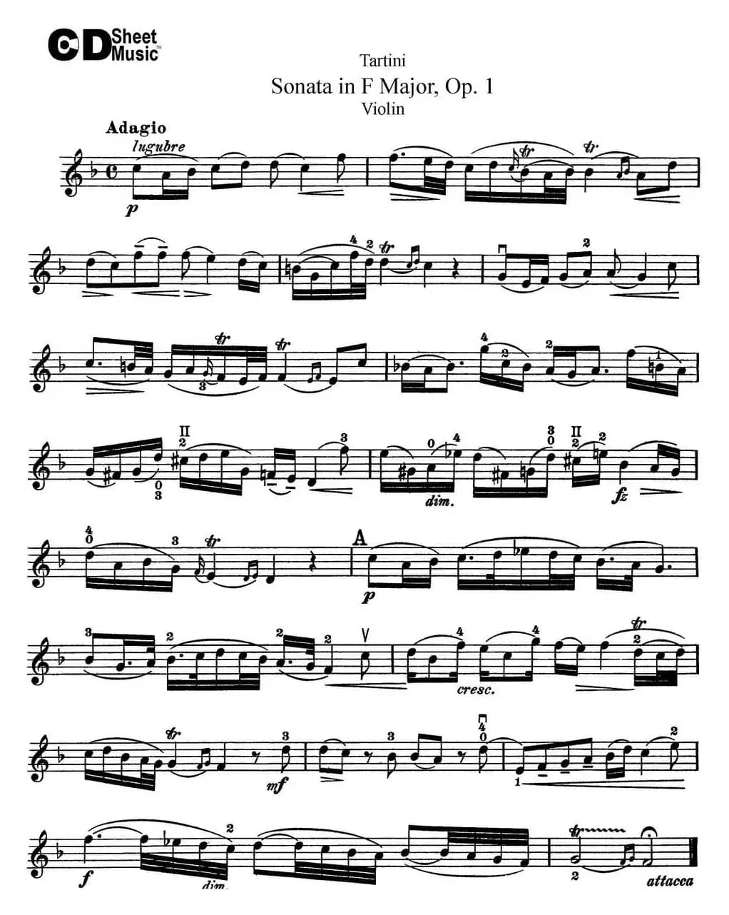 Violin Sonata in F Major Op.1