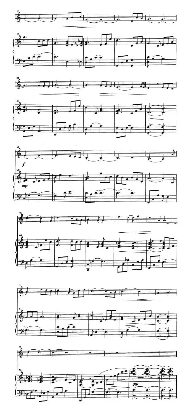 深情难了（钢琴伴奏小提琴谱）