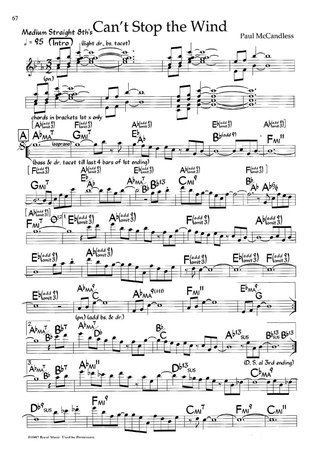 Can't Stop the Wind（爵士钢琴曲）