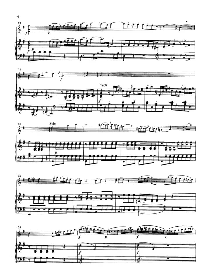 第三协奏曲第一乐章 G大调 Op.216（小提琴和钢琴）