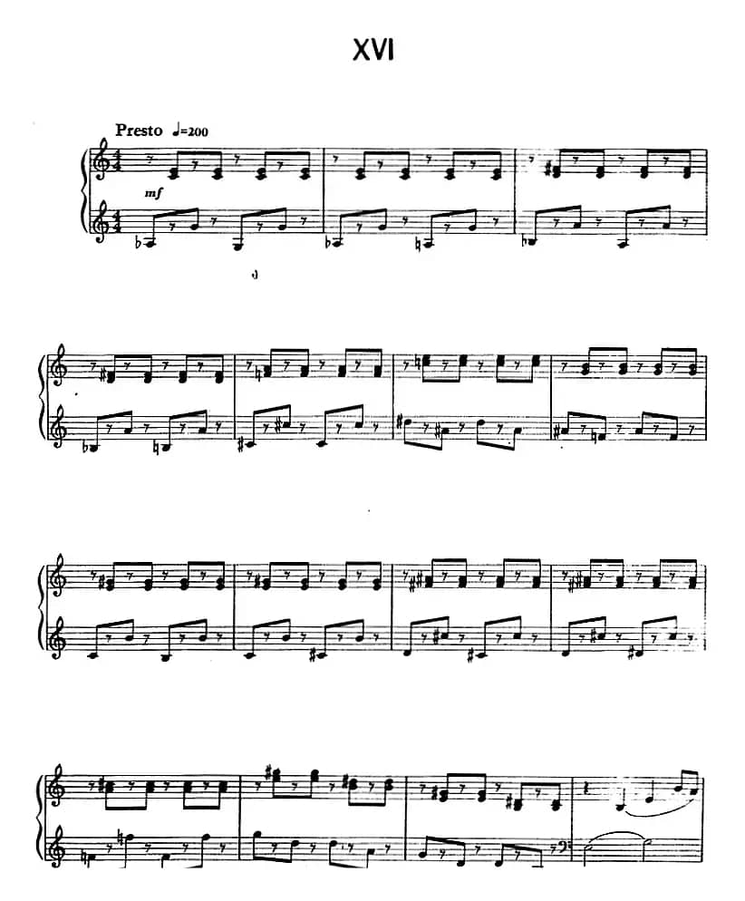 钢琴简易练习曲十六首（丁善德作品三十一号）