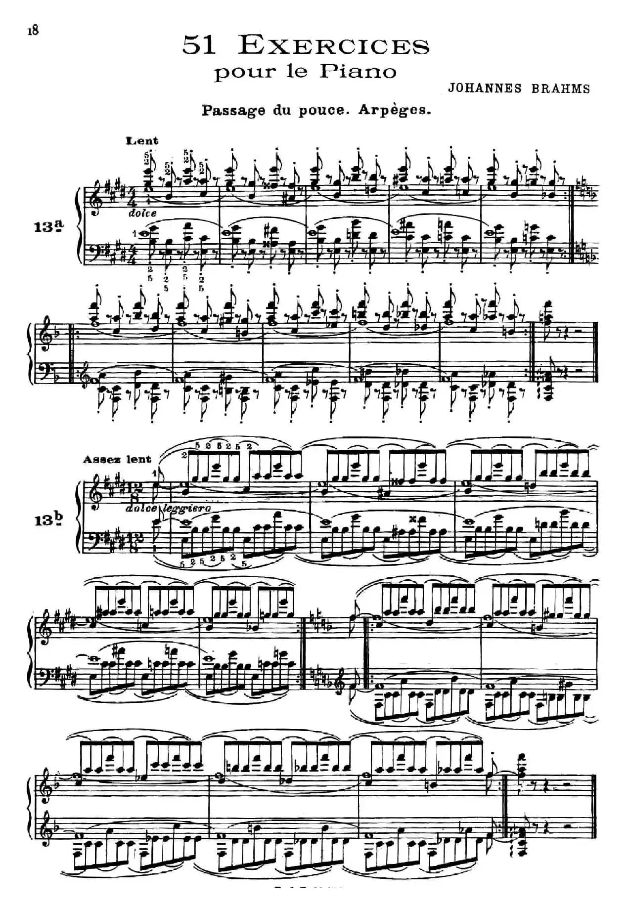 51 Exercises, WoO 6(51首钢琴练习 13—18)