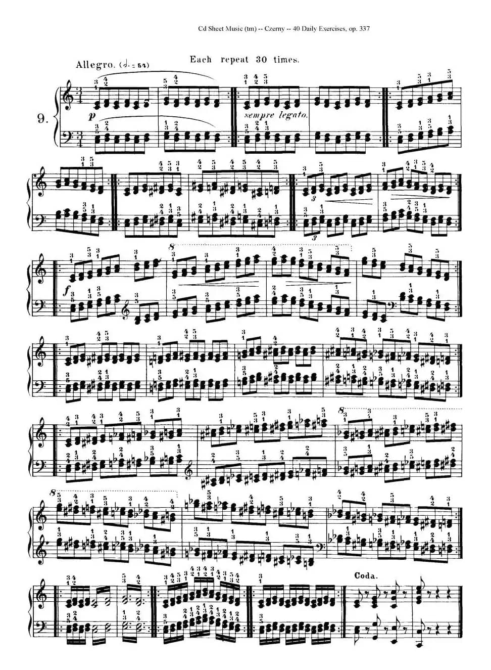 Czerny - 40 Daily Exerci Op.337（6—10）（40首日常训练曲）