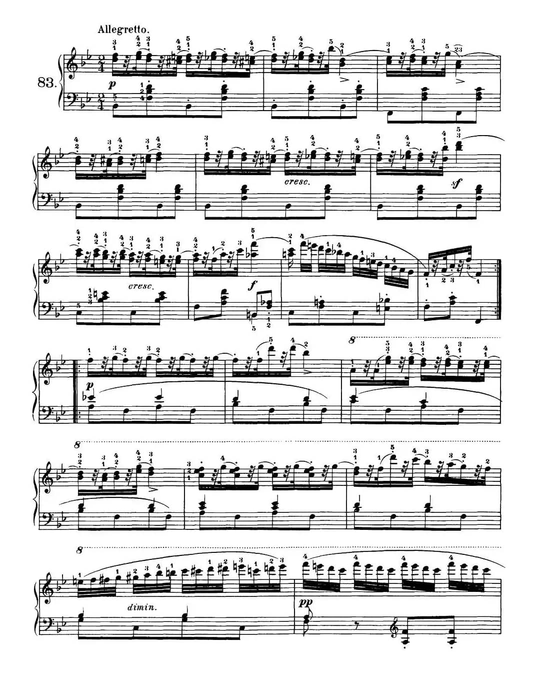 One Hundred and Ten Easy and Progressive Exercises Op.453(车尔尼110首简易练习曲 81——89)