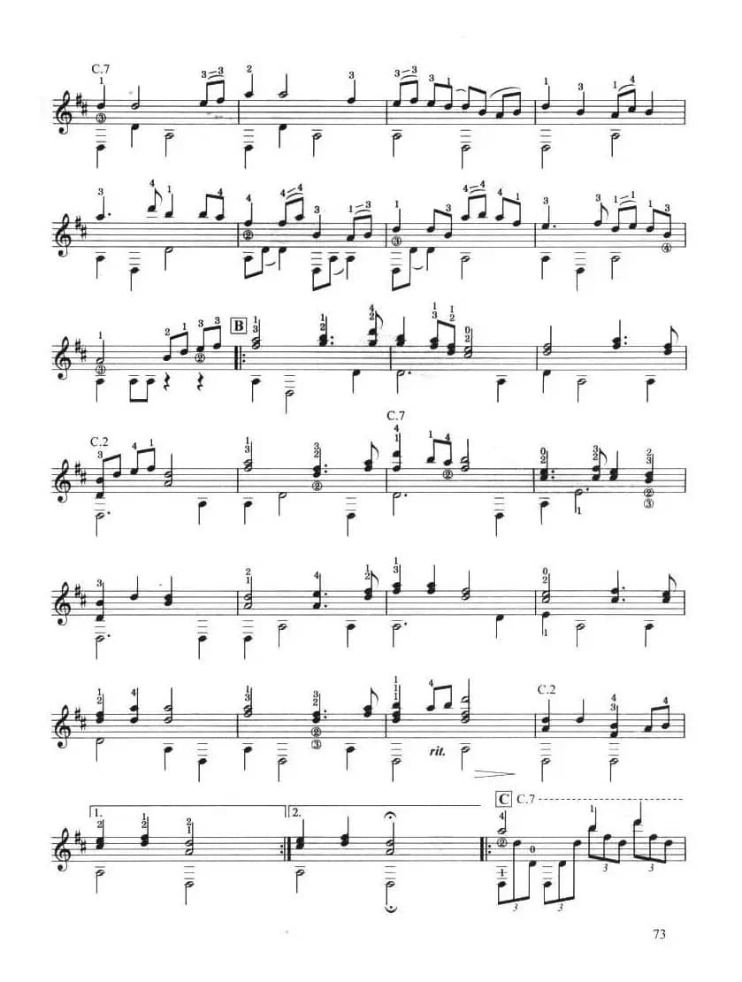 古典吉他考级四级中国乐曲（浏阳河随想曲）