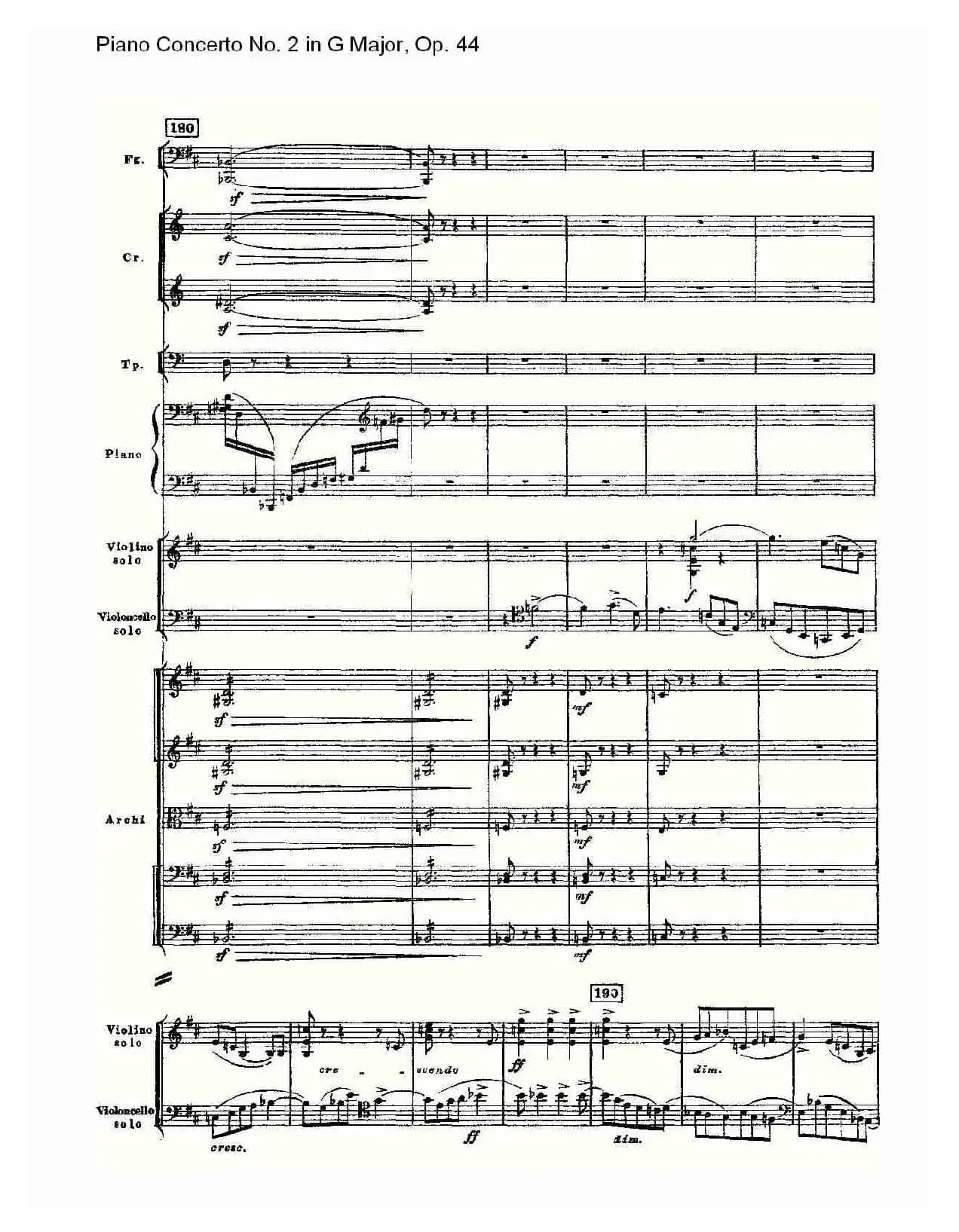 G大调第二钢琴协奏曲, Op.44第二乐章