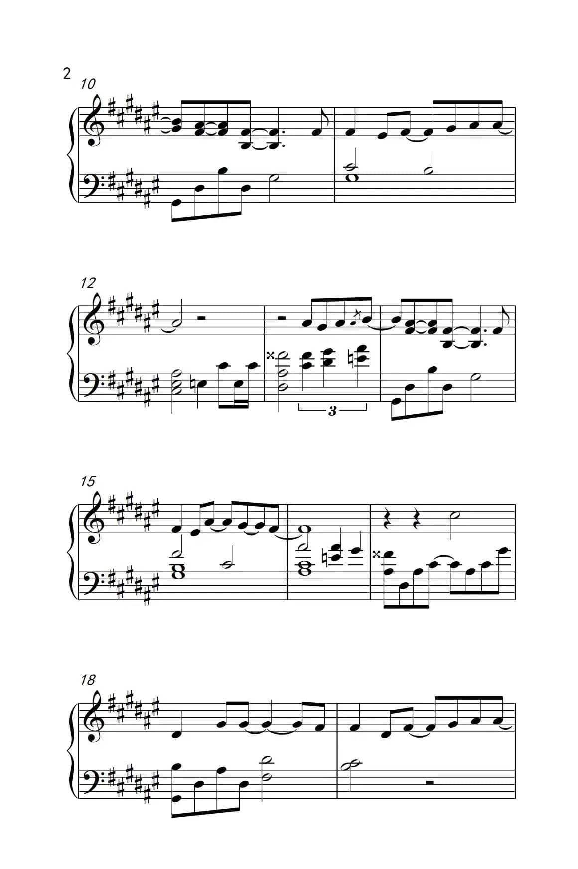 心酸（《弹吧音教》制谱版）