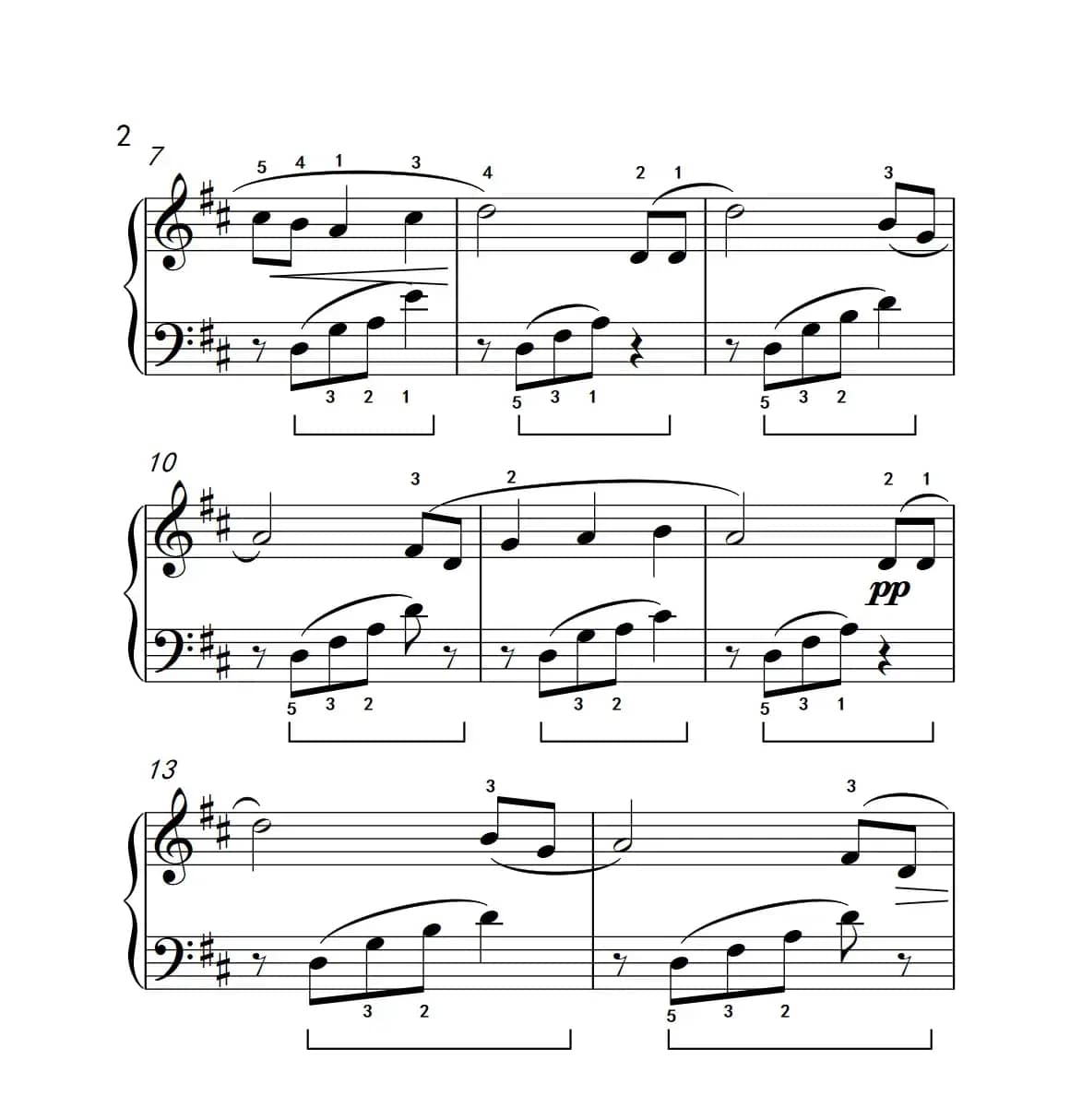 摇篮曲（约翰·汤普森 成人钢琴教程 第二册）