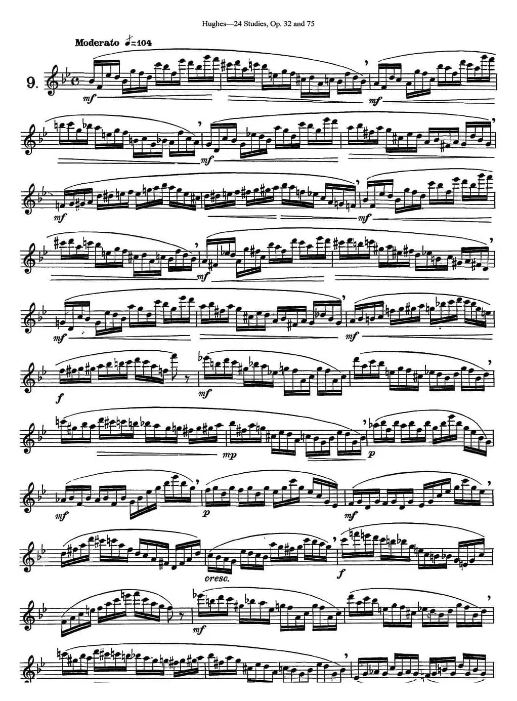 胡埃斯24首长笛练习曲Op.32（NO.9）