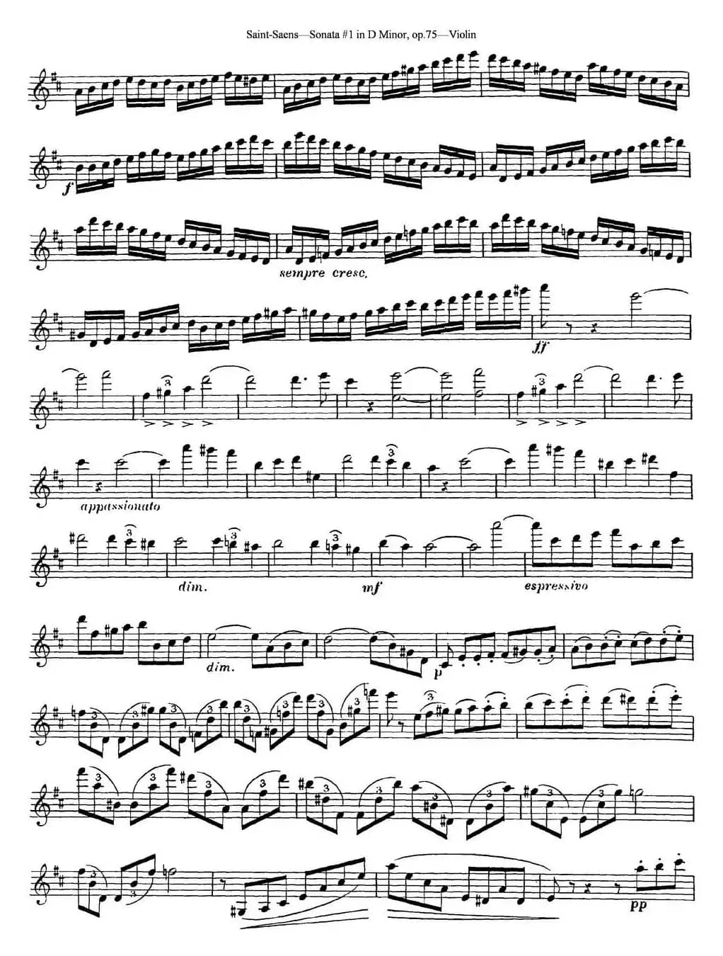 Violin Sonata No.1 in D Minor Op.75