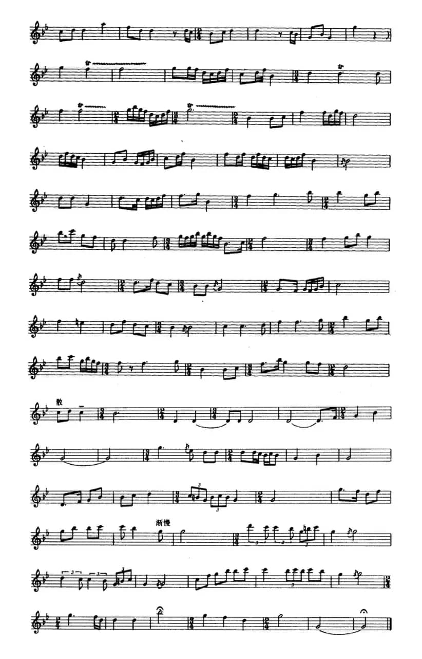 胡笳（箫）（五线谱）