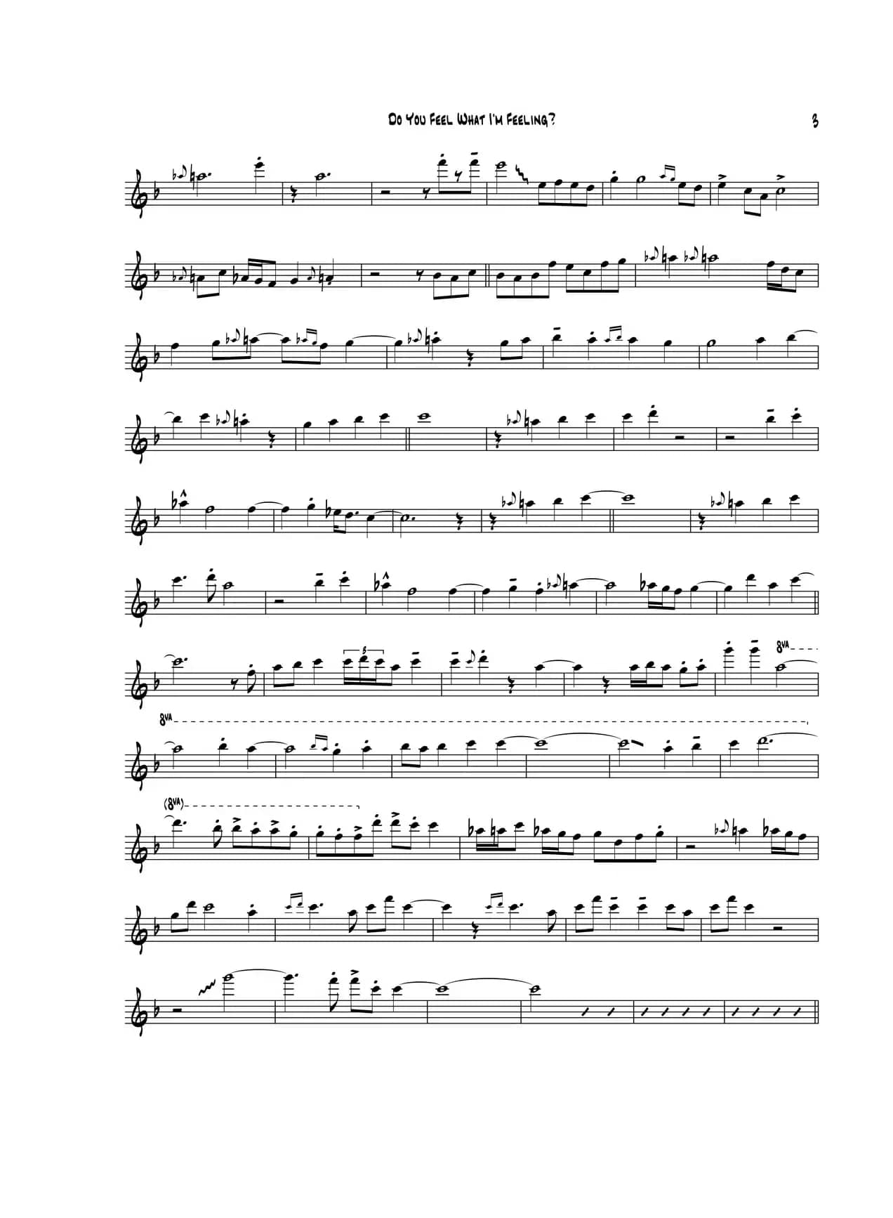 Do You Feel WhatIm Feeling（中音萨克斯）