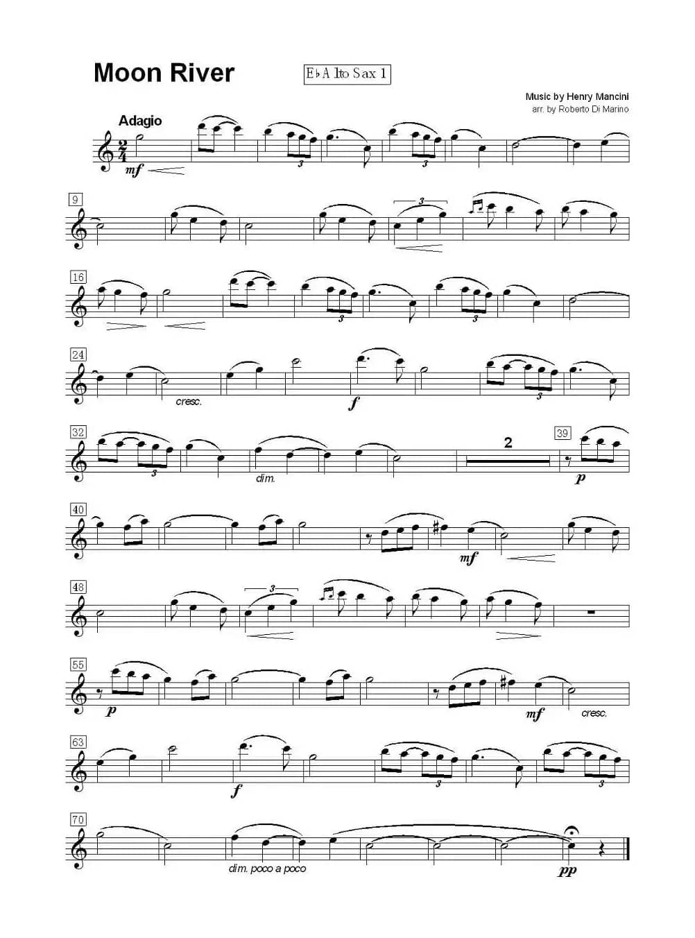 Moon River（月亮河）（四重奏）