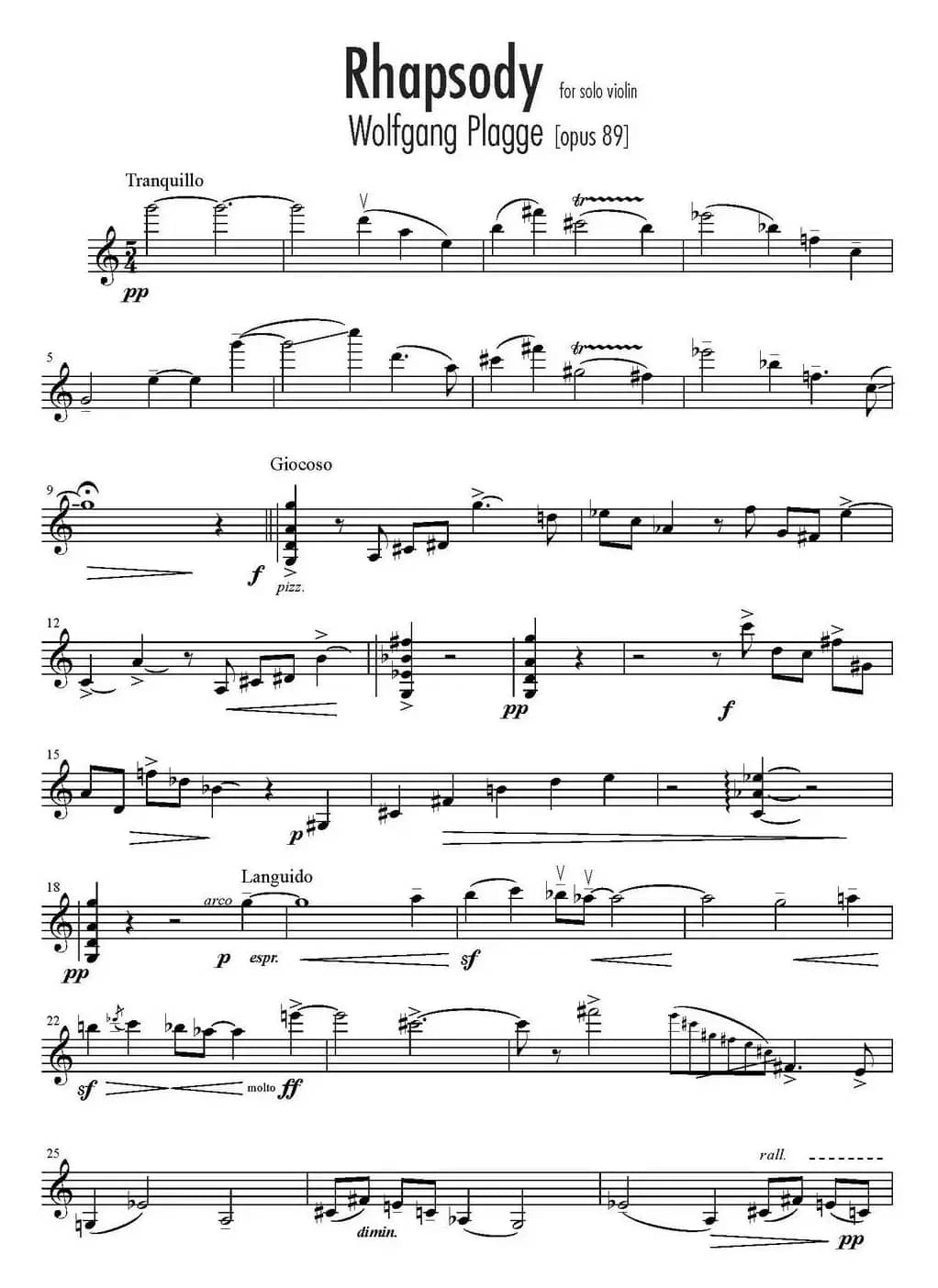 Rhapsody（狂想曲）