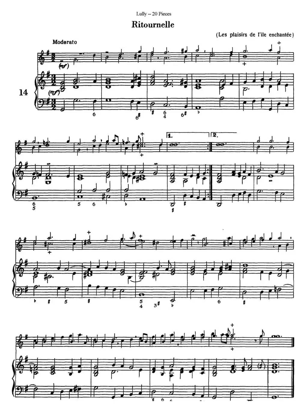 卢黎20首长笛附带钢琴伴奏曲