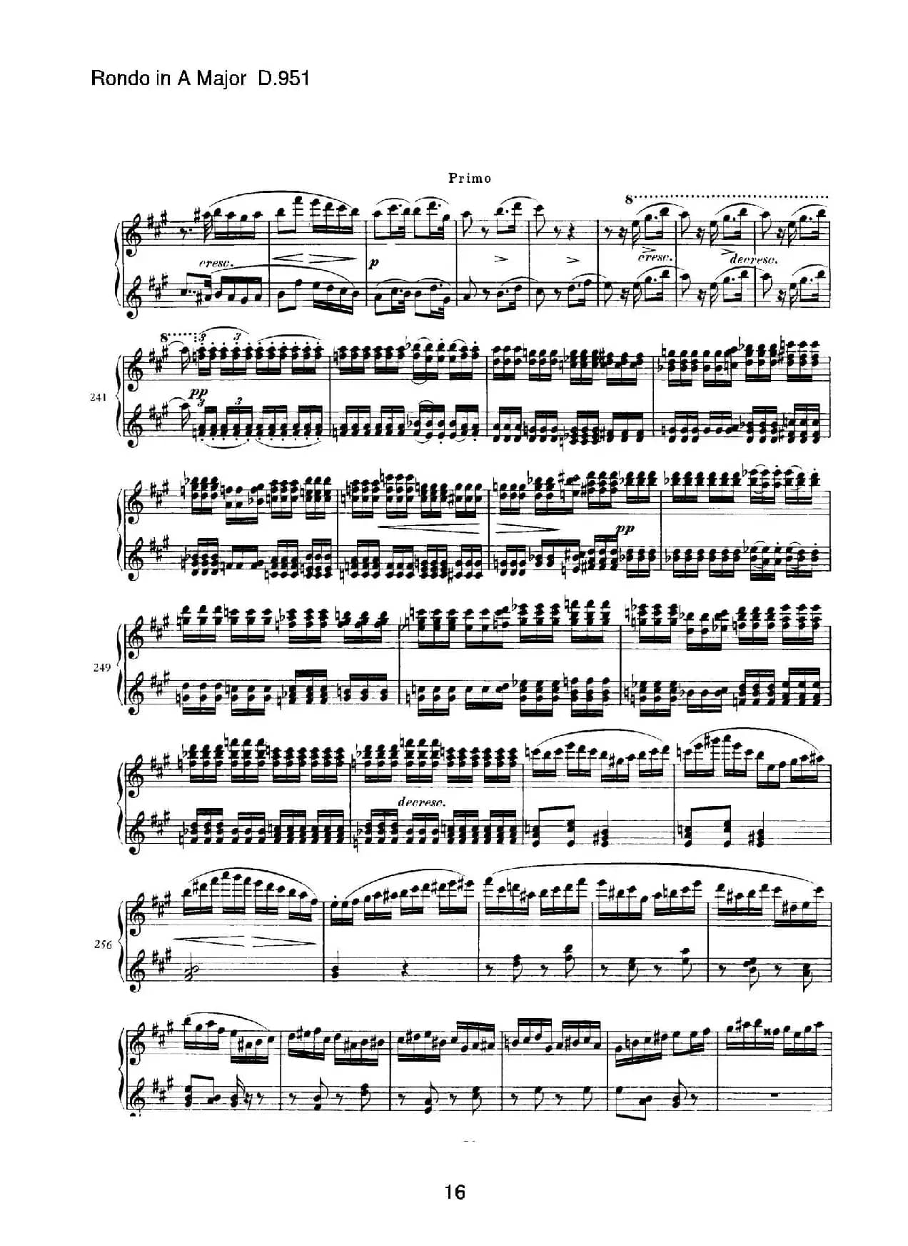 Grand Rondeau in A Major Op.107（A大调回旋曲·四手联弹）