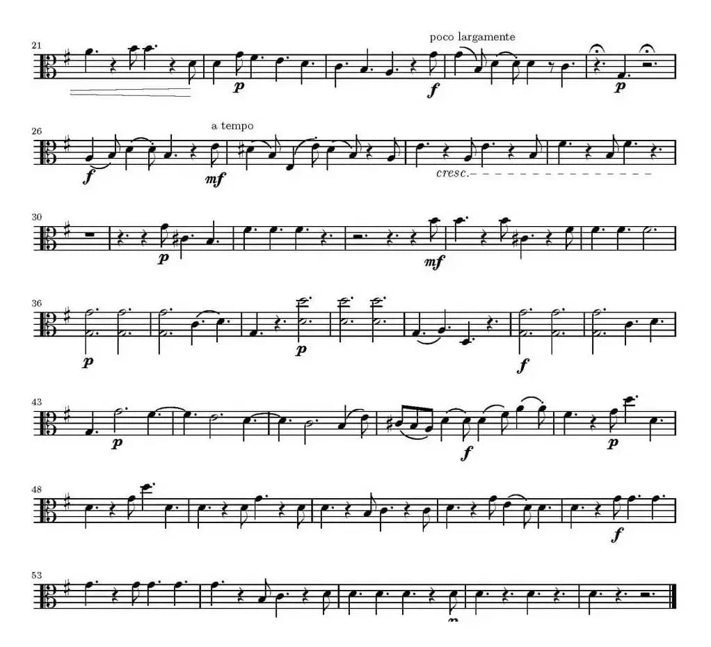 Op.6 VIII. Concerto Grosso（大协奏曲）（四重奏中提琴分谱）