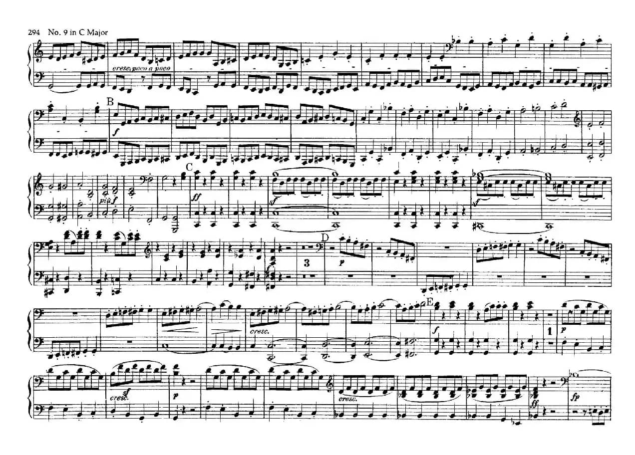 String Quartet No.9 in C Major Op.59-3 - 4 Hands（C大调第九弦乐四重奏·四手联弹）