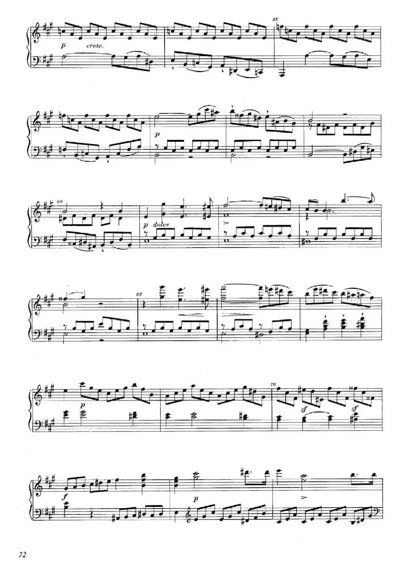 A大调钢琴大奏鸣曲（Grobe Sonate in A Major WWV 26）