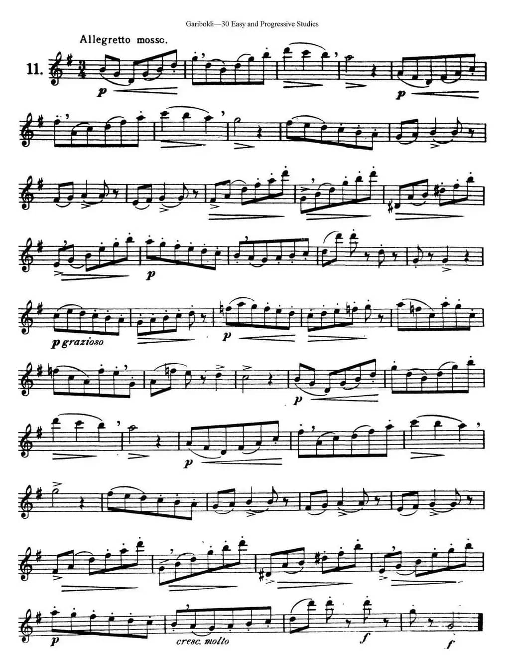 三十首基础及提高练习曲（NO.11）