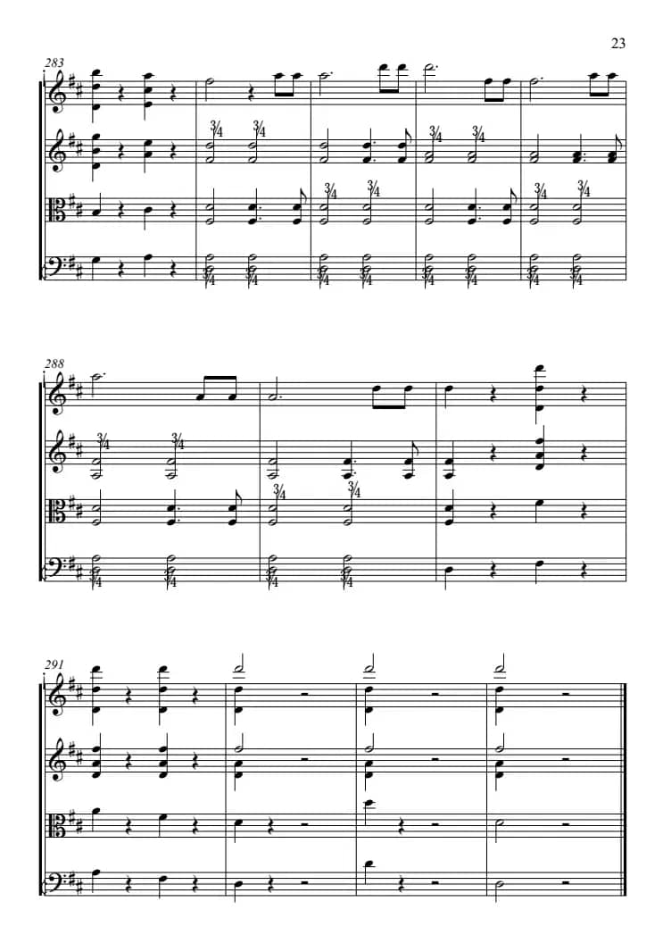 费加罗的婚礼（弦乐四重奏）