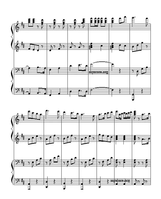 运动员进行曲（四手联弹）