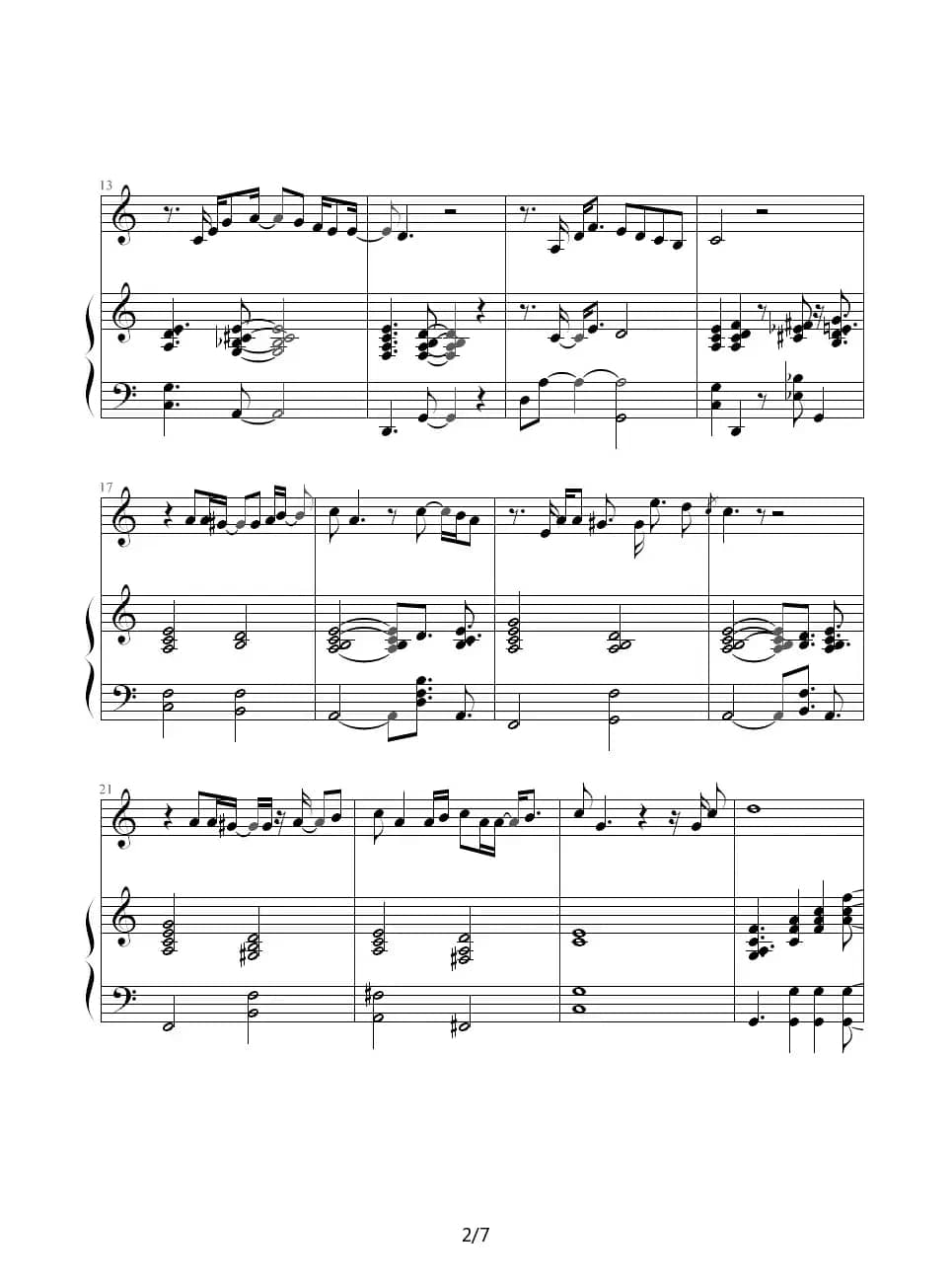 在每一秒里都想见到你（钢琴伴奏谱）