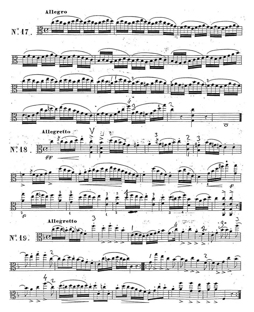 卡瓦利尼《中提琴演奏教程》练习曲