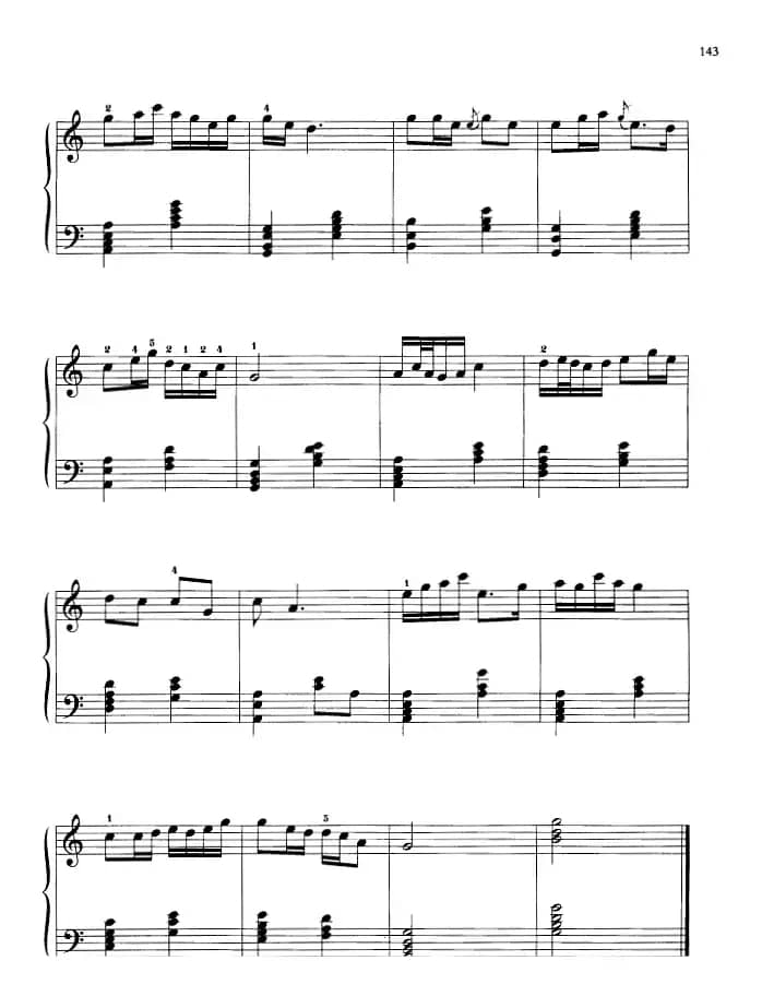 110首中国民歌钢琴小曲集：送情郎