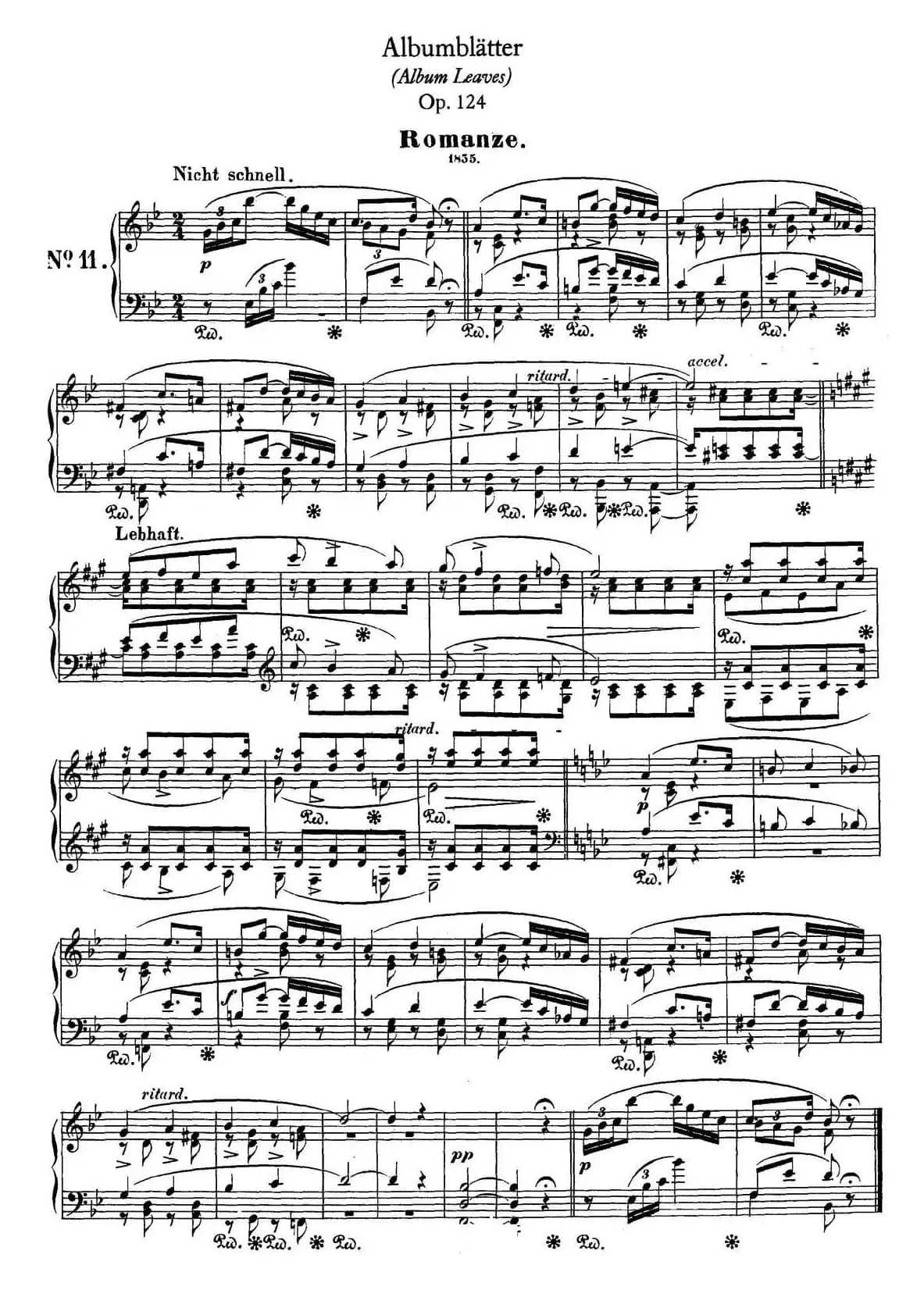 Albumblätter Op.124（纪念册页）（No.11）