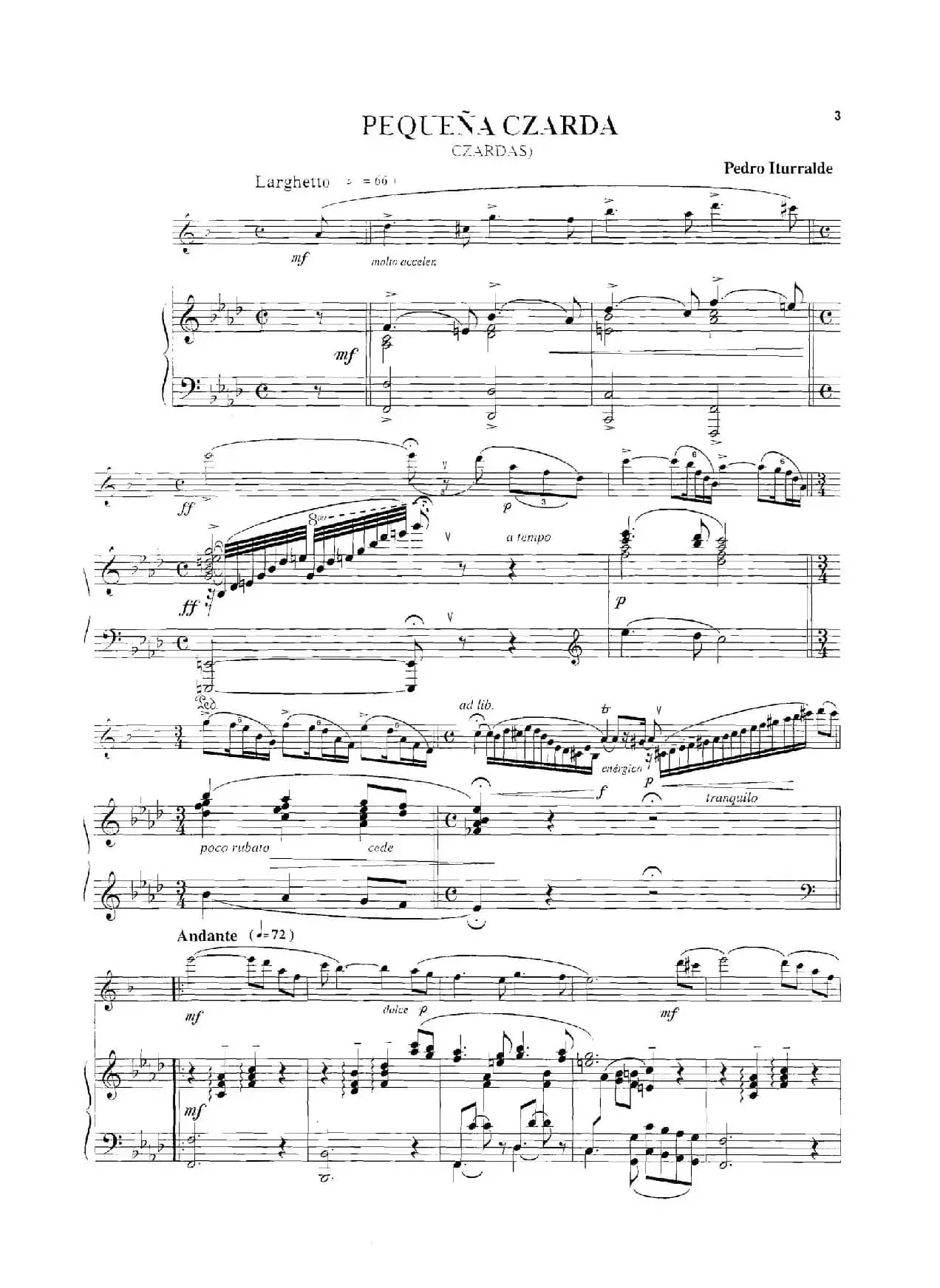 Pequena Czarda（小查尔达什）（萨克斯+钢琴伴奏）