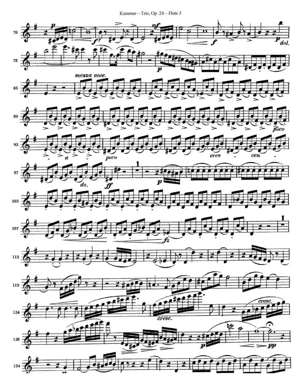 库默长笛三重奏Op.24（Flute 3）