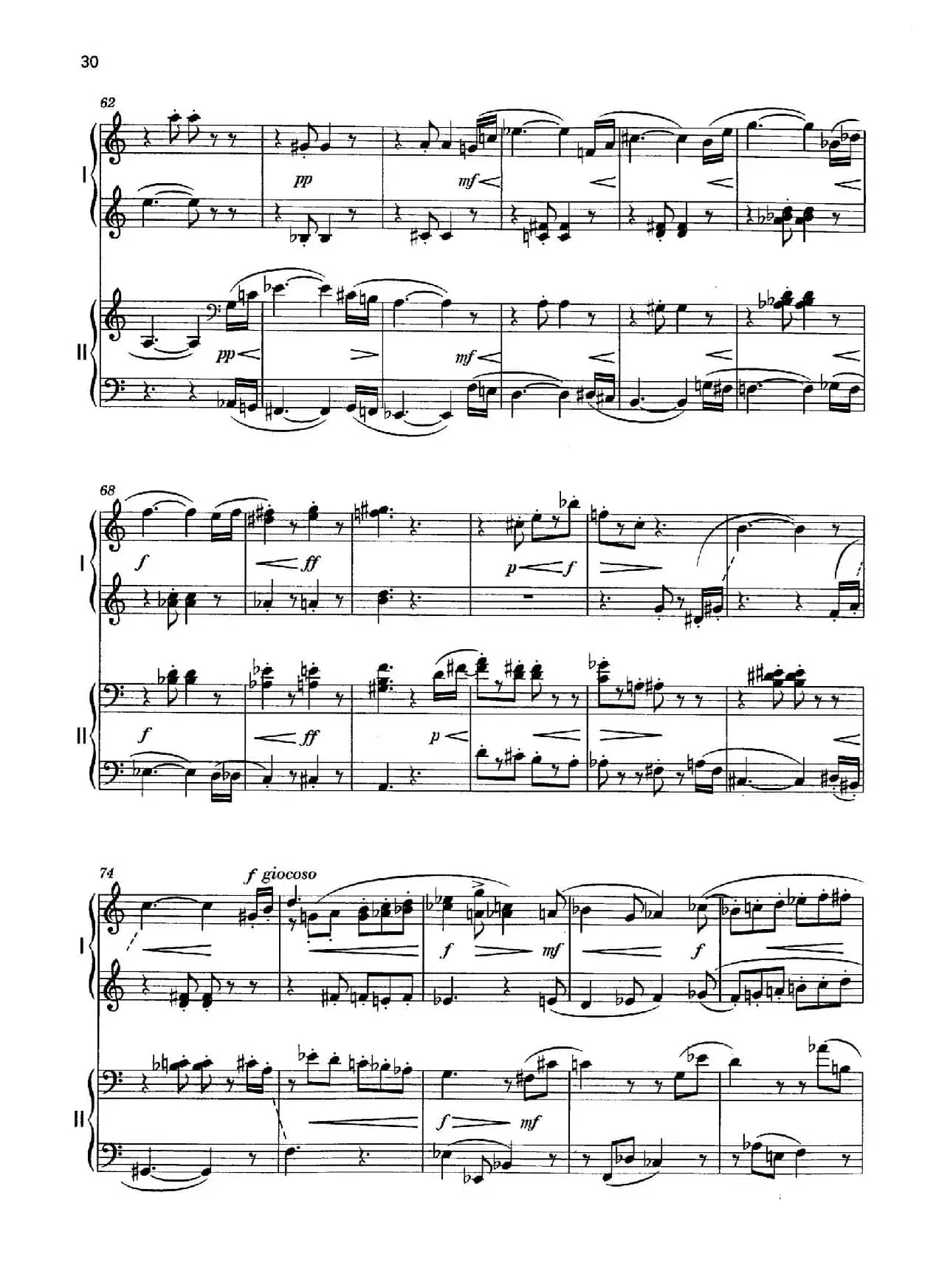 Vier Bagatellen Op.70（4首小品·Ⅳ·四手联弹）