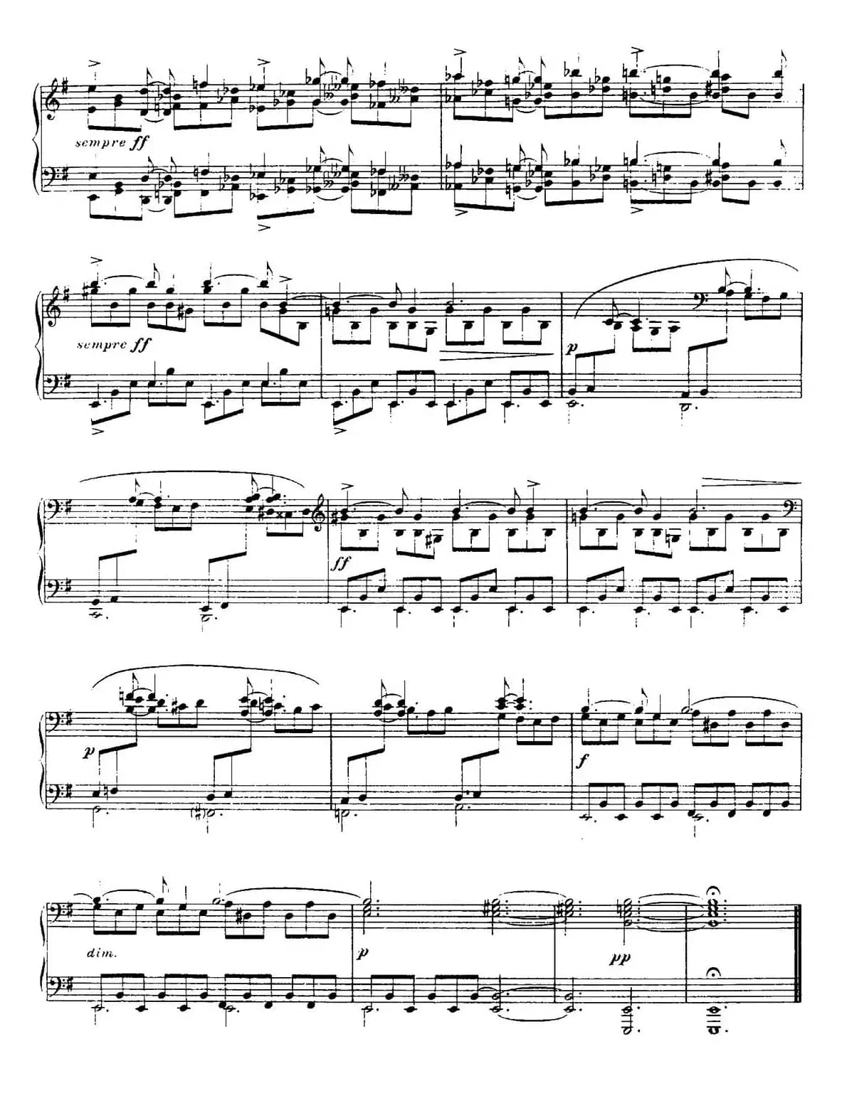 13 Nocturnes, Nocturne No. 12 in E minor （Op.107）