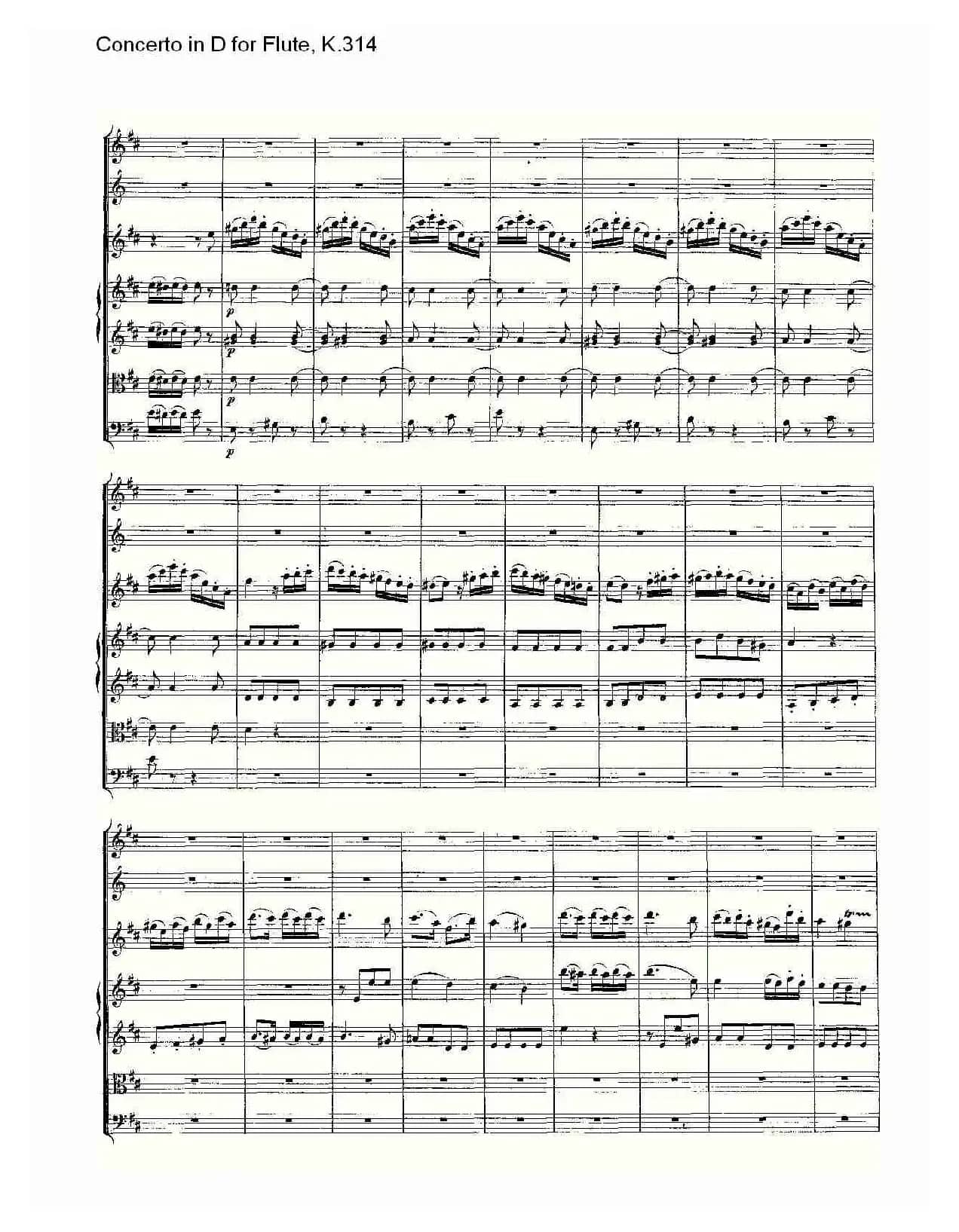 Concerto in D for Flute, K.314（D调长笛协奏曲, K.314）