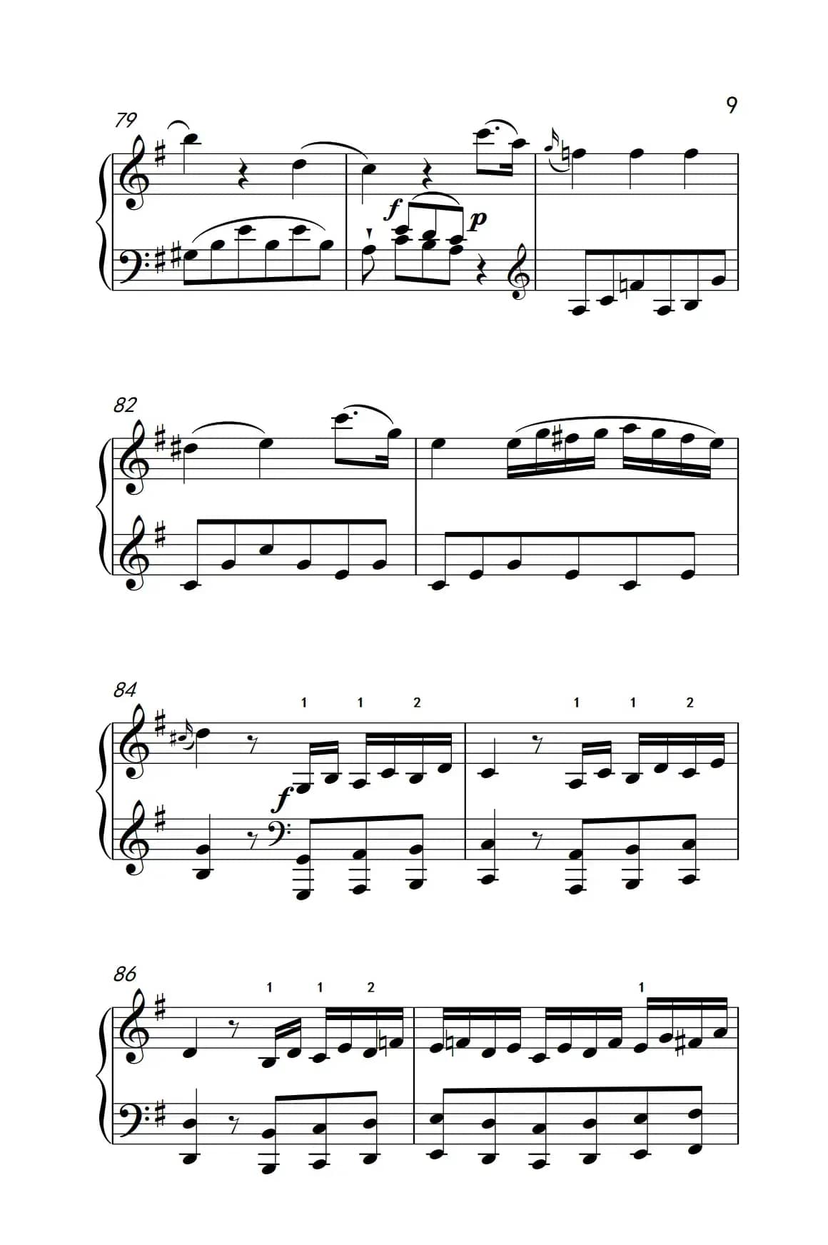 第六级 2.G大调奏鸣曲 莫扎特（中央音乐学院 钢琴（业余）考级教程 4-6级）