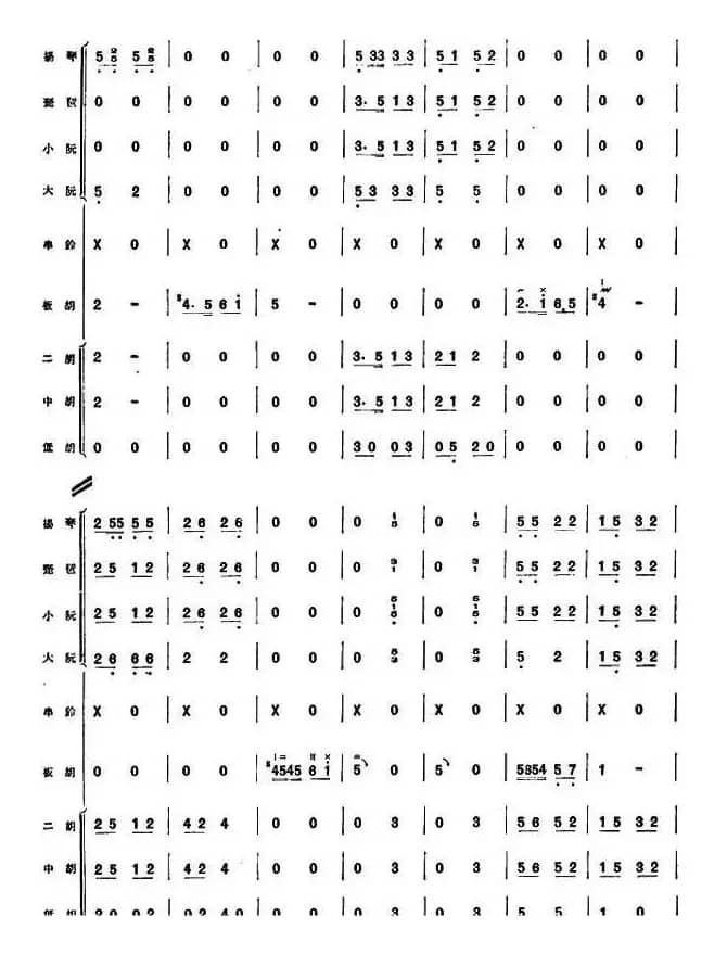 赶着马车喜盈盈（板胡独奏、民乐队伴奏总谱）