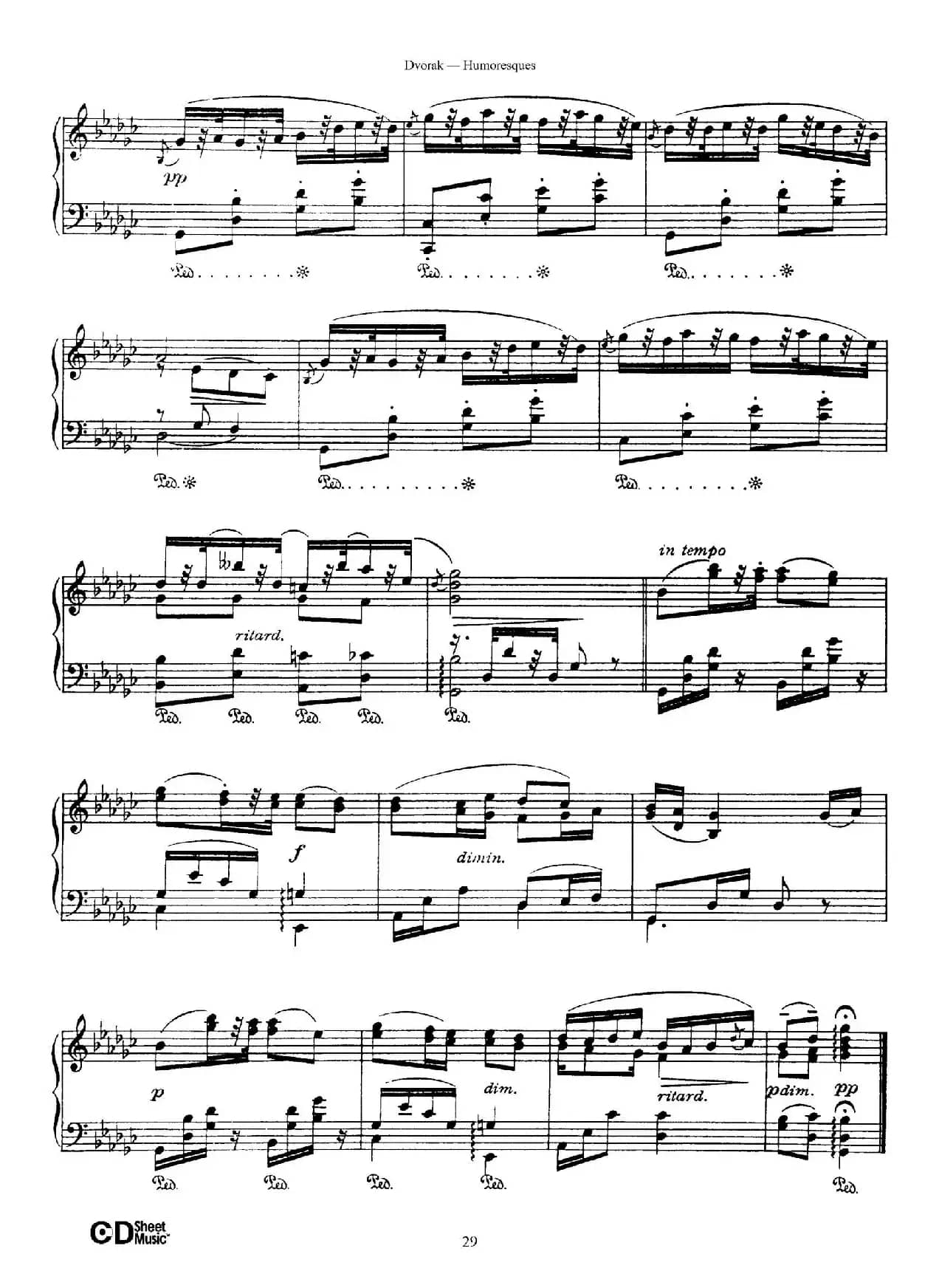 8 Humoresques Op.101（8首幽默曲·7）