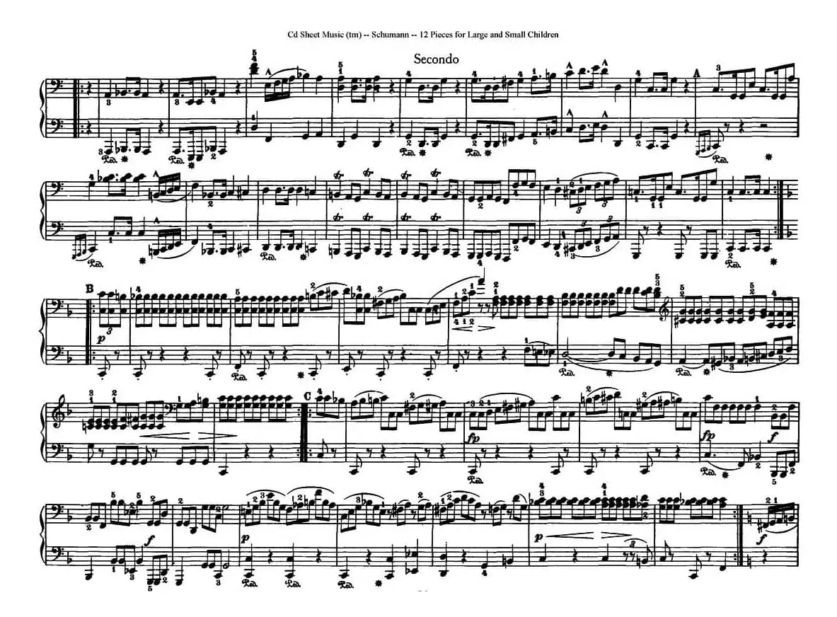 12首为孩子们而作的四手联弹曲 Op.85（四手联弹）（7）