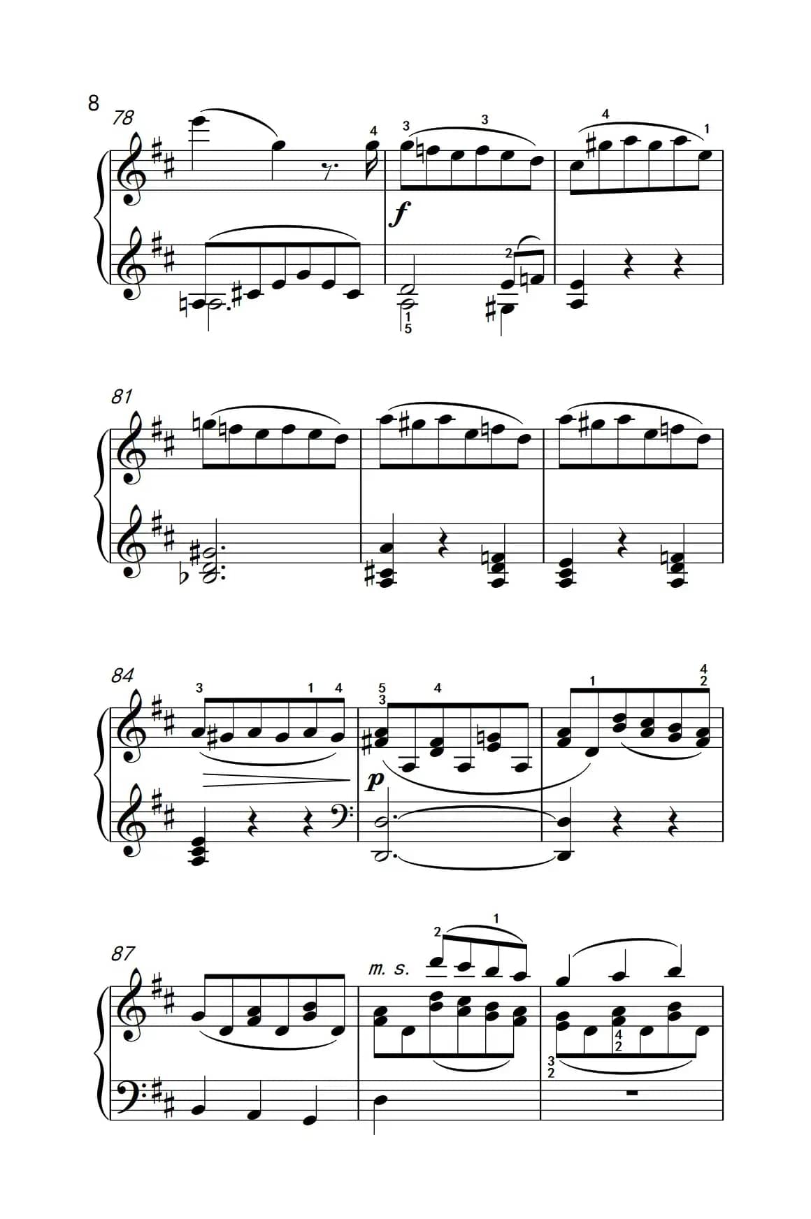 A大调钢琴奏鸣曲（小步舞曲）