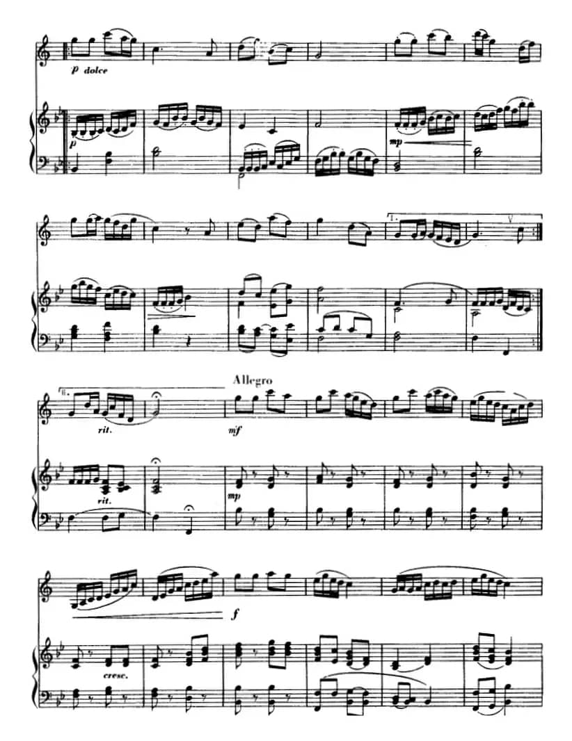 苏北调变奏曲（单簧管+钢琴伴奏）