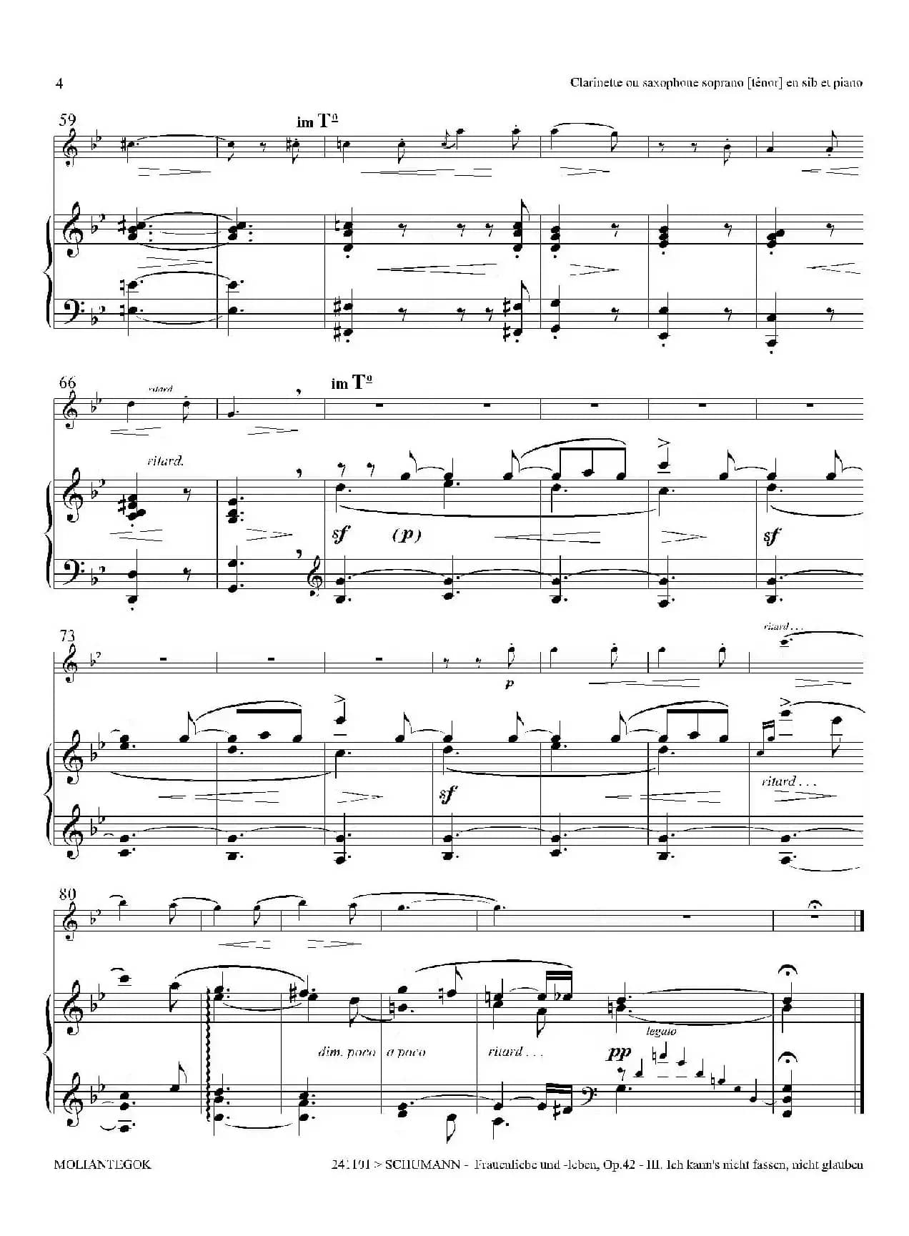 妇女的爱情与生活 Op42·Ⅲ（高音萨克斯+钢琴伴奏）