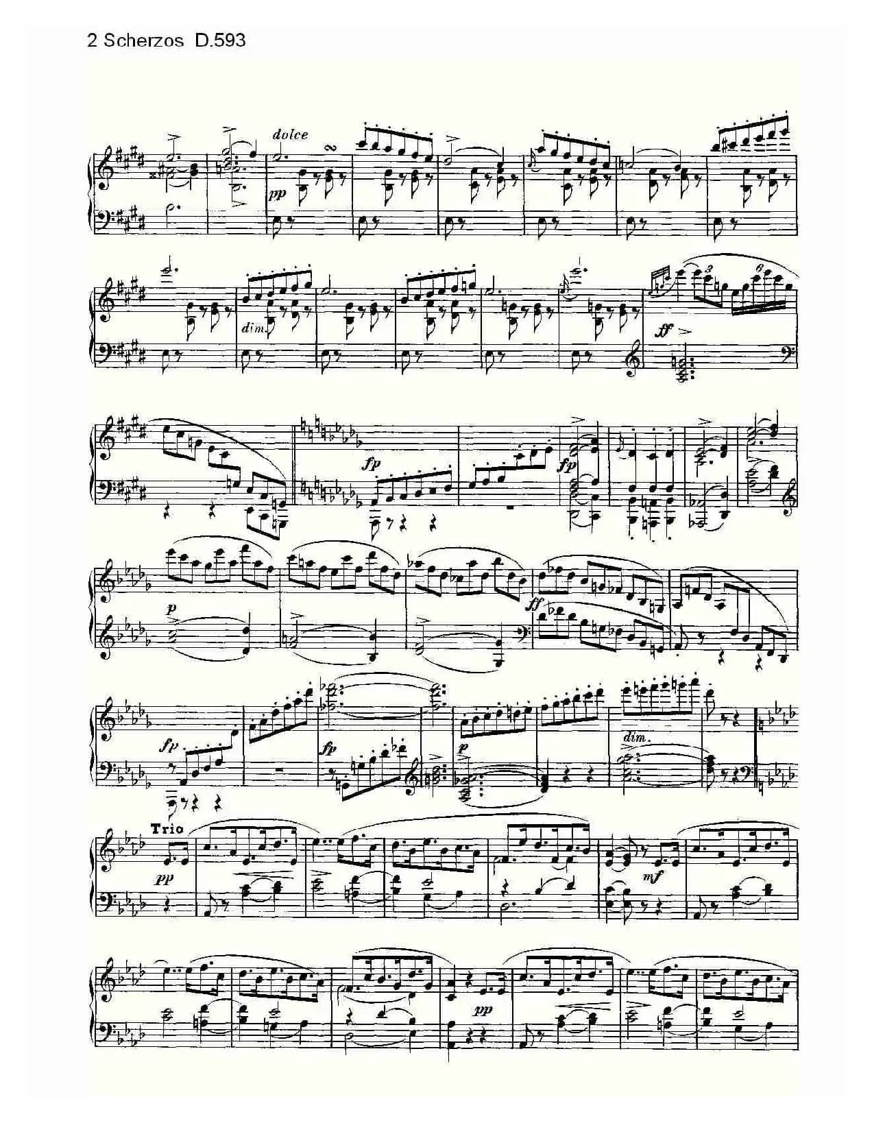 2 Scherzos D.593（谐谑曲二 D.593）
