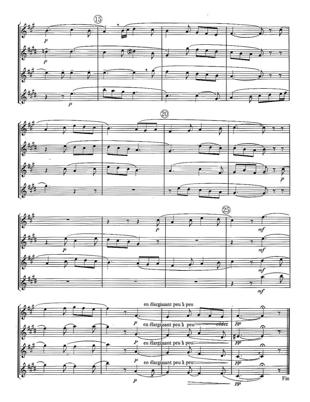 jean Bouvard 编写的6首萨克斯四重奏之一