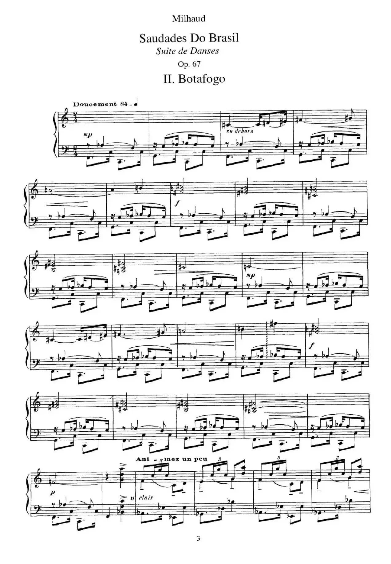 Saudados do Brasil Op.67（巴西回忆·Ⅱ）