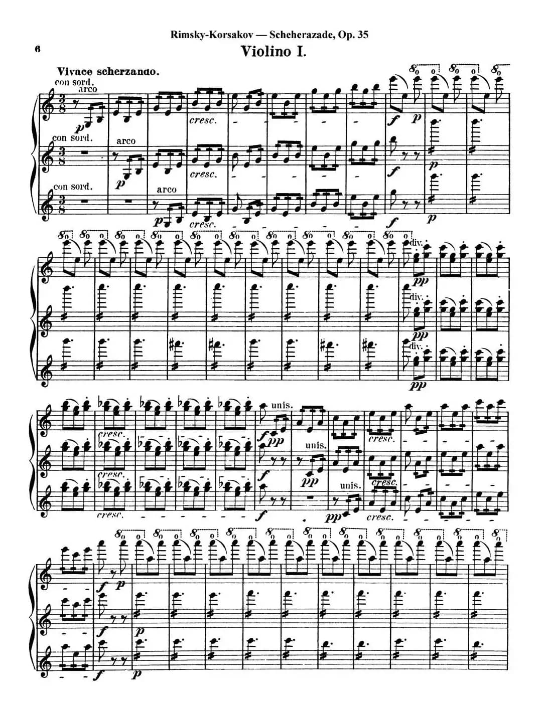 Scheherazade（Ⅱ）Op.35（第一小提琴）