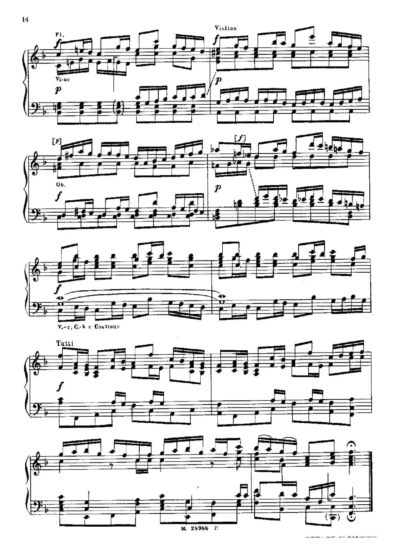 Brandenburg Concerto No.2 in F Major BWV.1047（F大调第二勃兰登堡协奏曲·钢琴独奏版）