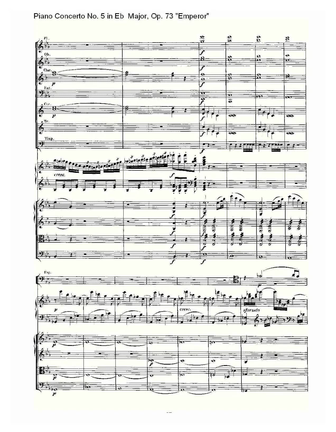 Eb大调钢琴第五协奏曲 Op.73“皇帝” 第一乐章（一）