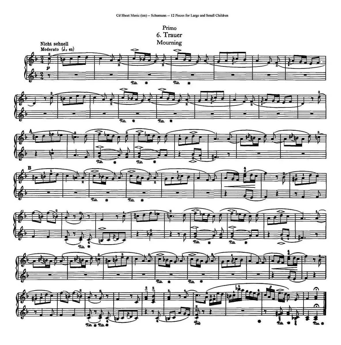 12首为孩子们而作的四手联弹曲 Op.85（四手联弹）（6）